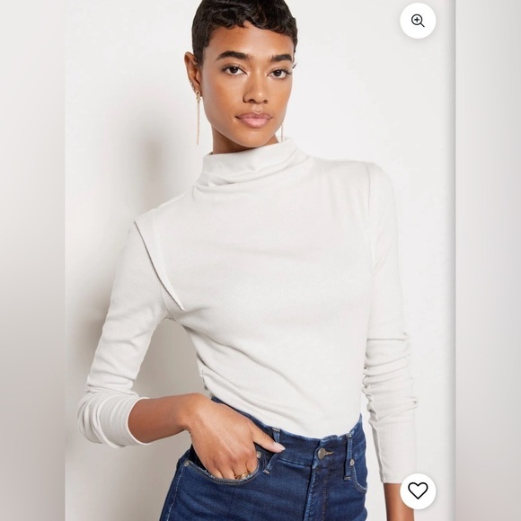 NWOT Michael Stars light gray mock turtleneck! - Picture 9 of 10